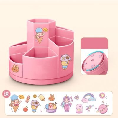Rotating Multifunctional Pen Holder Desktop Storage Container