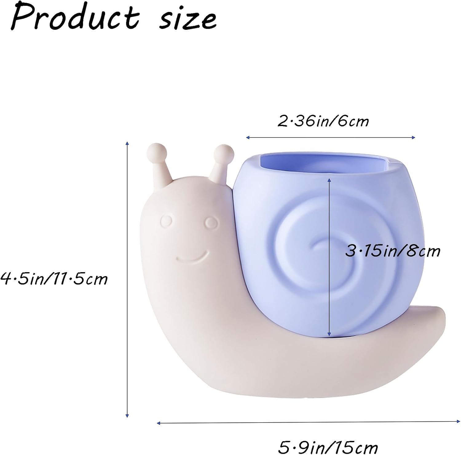 Snail-Shaped Multifunctional Pen Holder Storage Box, Yellow - Image 2