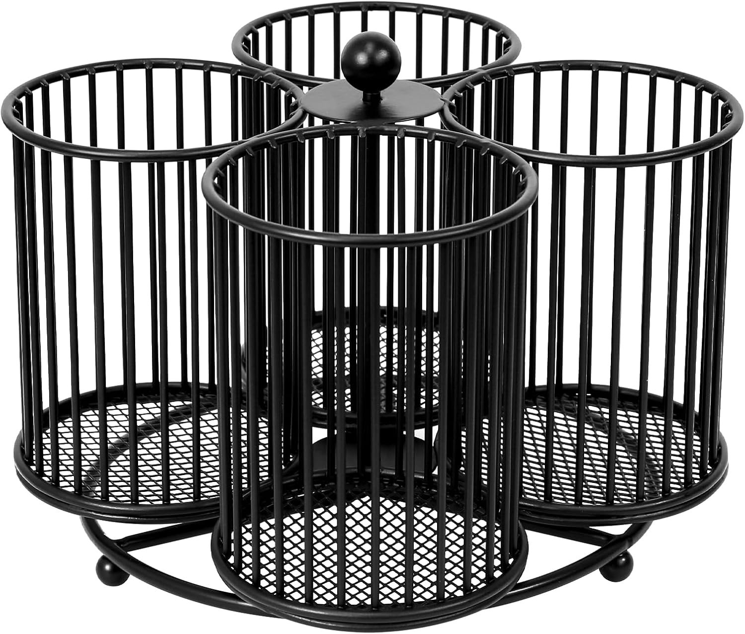 Handwoven Rattan Multifunctional Pen Holder Desk Organiser Basket
